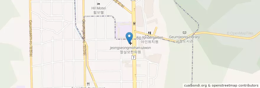 Mapa de ubicacion de 금정농협 범어사역지점 en Corea Del Sud, Busan, 금정구, 남산동.