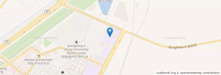 Mapa de ubicacion de 함현고등학교 운동장 en 대한민국, 경기도, 시흥시.