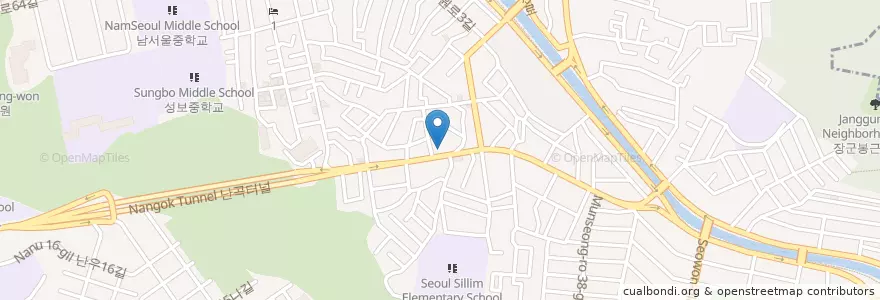 Mapa de ubicacion de 성보장 en Südkorea, Seoul, 관악구, 신원동.