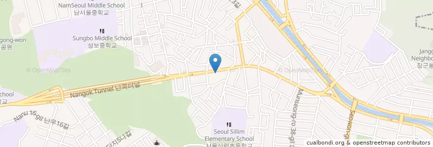 Mapa de ubicacion de 성은교회 en Республика Корея, Сеул, 관악구, 신원동.