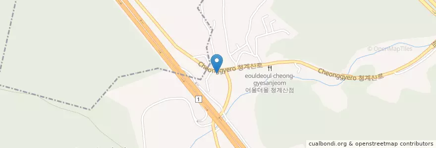 Mapa de ubicacion de 청계산장 en Corea Del Sud, Gyeonggi, 수정구.