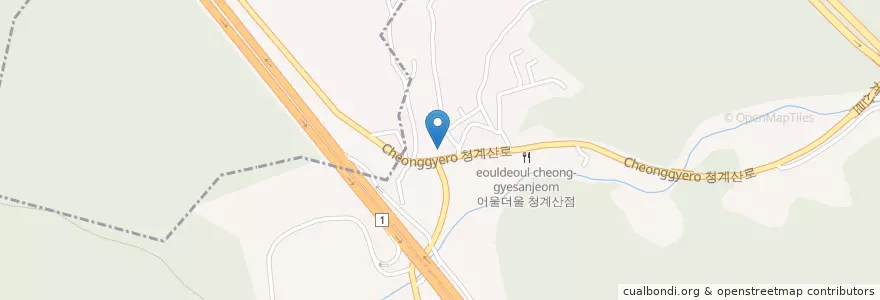 Mapa de ubicacion de 청계가든 en Corea Del Sud, Gyeonggi, 수정구.