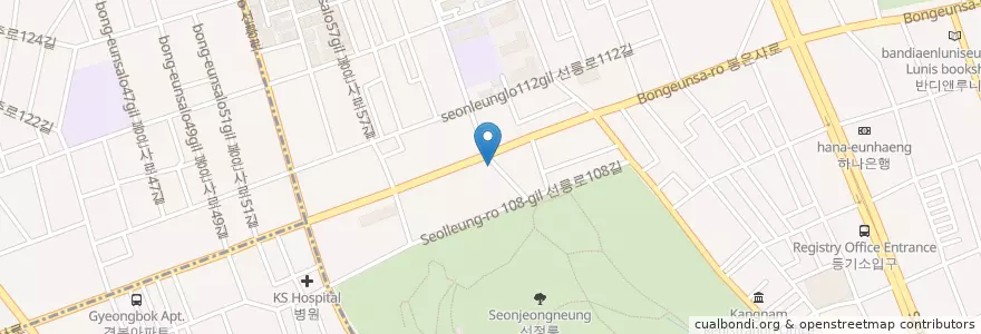 Mapa de ubicacion de マクドナルド en 大韓民国, ソウル, 江南区, 三成洞, 삼성2동.