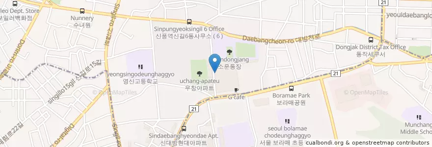 Mapa de ubicacion de 돈보스코 en Zuid-Korea, Seoel, 영등포구, 신길6동.