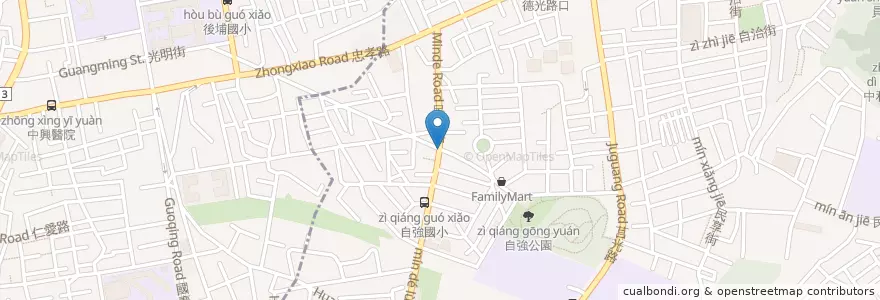 Mapa de ubicacion de 民德豆漿大王 en Taiwan, New Taipei, Zhonghe District, Banqiao District.