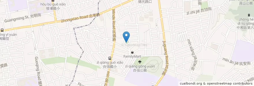 Mapa de ubicacion de 小鐘樓 en Taiwan, 新北市, 中和區, 板橋區.