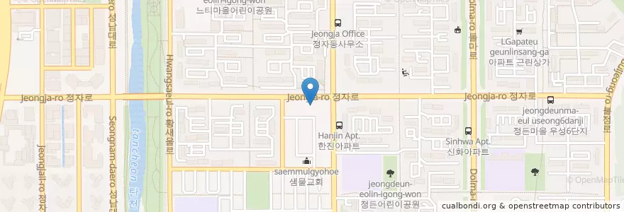 Mapa de ubicacion de 스타벅스 정자동 en کره جنوبی, گیونگی-دو, 분당구.