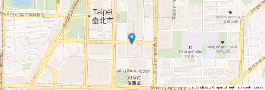 Mapa de ubicacion de Babe 18 en 臺灣, 新北市, 臺北市, 信義區.