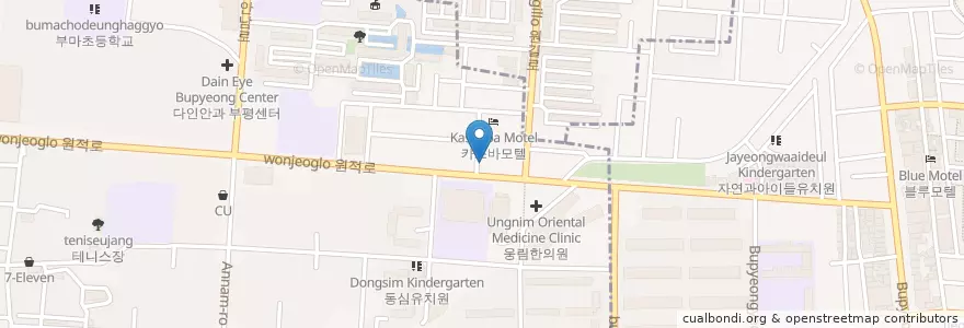Mapa de ubicacion de 새마을 금고 en 대한민국, 인천, 부평구.