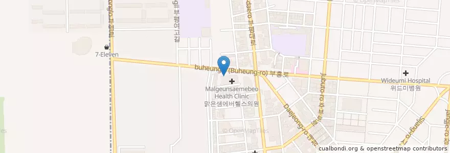 Mapa de ubicacion de SUBWAY en 韩国/南韓, 仁川廣域市, 富平區, 부평동.