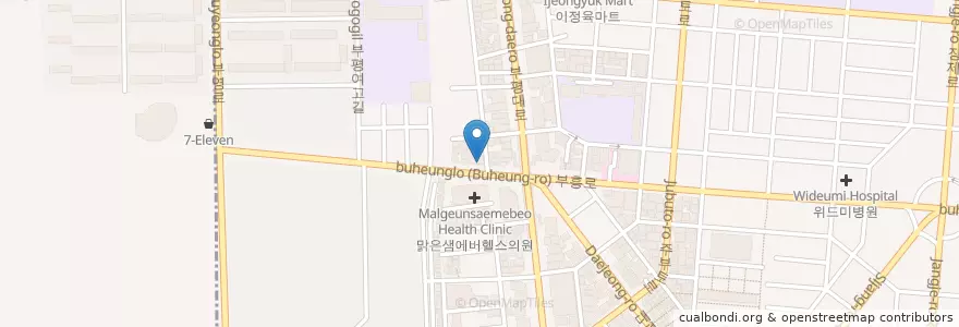 Mapa de ubicacion de 놀부 부대찌개 en Республика Корея, Инчхон, 부평구, 부평동.