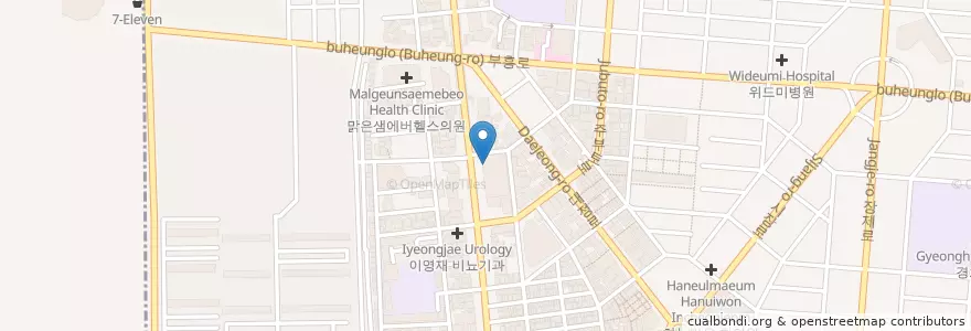 Mapa de ubicacion de 스타벅스 en Corea Del Sud, 인천, 부평구, 부평동.