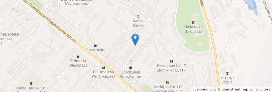 Mapa de ubicacion de Burger en Rusia, Южный Федеральный Округ, Sebastopol, Севастополь, Гагаринский Район, Гагаринский Округ.