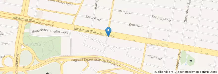 Mapa de ubicacion de مطب دکتر خدائیانی en Iran, Téhéran, شهرستان تهران, Téhéran, بخش مرکزی شهرستان تهران.