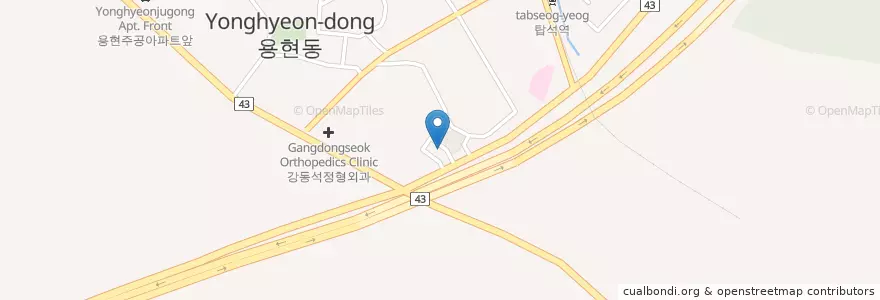 Mapa de ubicacion de McDonald's en 대한민국, 경기도, 의정부시.