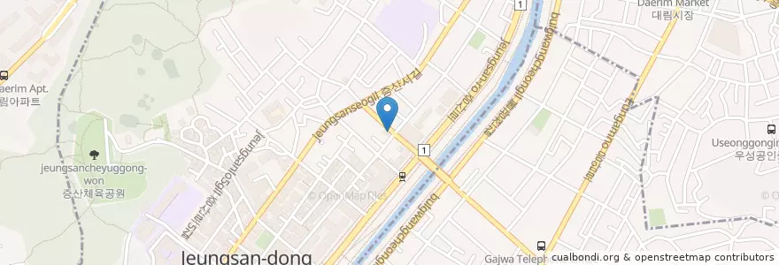 Mapa de ubicacion de 성원식당 소머리국밥 en 대한민국, 서울, 은평구, 증산동.