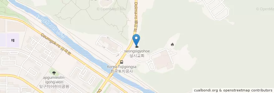 Mapa de ubicacion de 성시교회 en Zuid-Korea, Gyeonggi-Do, 분당구.