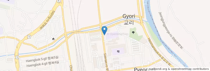 Mapa de ubicacion de 조치원로 en Республика Корея, Чхунчхон-Пукто, 조치원읍, Чхонджу, 흥덕구.