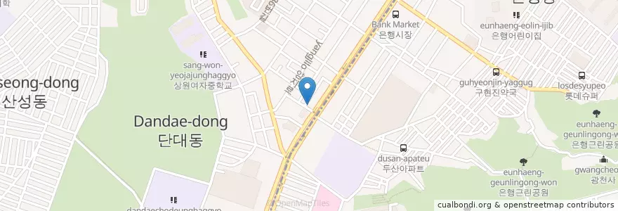Mapa de ubicacion de 은혜의강교회 en Zuid-Korea, Gyeonggi-Do, 수정구.