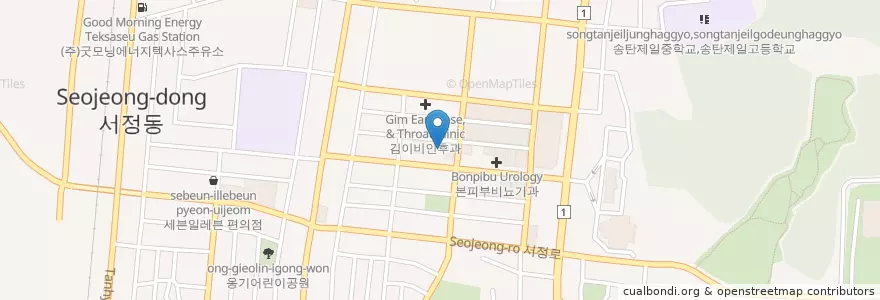 Mapa de ubicacion de 유가네 en Korea Selatan, Gyeonggi, 평택시.