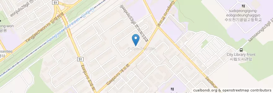 Mapa de ubicacion de 우성3차 시계탑 en 대한민국, 서울, 강남구, 개포동, 개포1동.