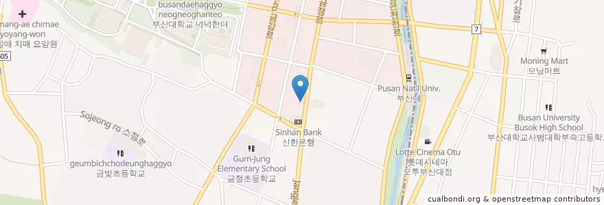 Mapa de ubicacion de 장전지구대 en 韩国/南韓, 釜山, 金井區, 장전동.