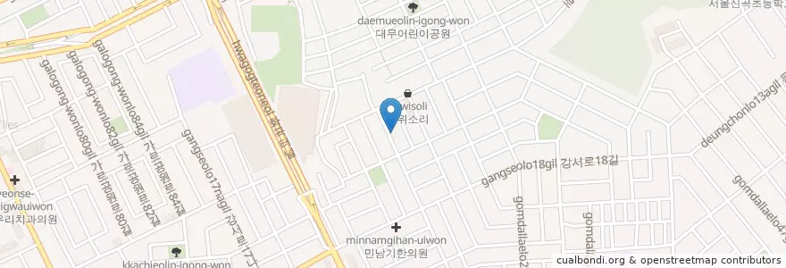 Mapa de ubicacion de 우리약국 en 대한민국, 서울, 강서구, 화곡8동.