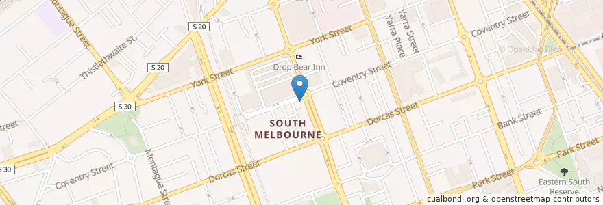 Mapa de ubicacion de Caffe Panette en Australia, Victoria, City Of Port Phillip.