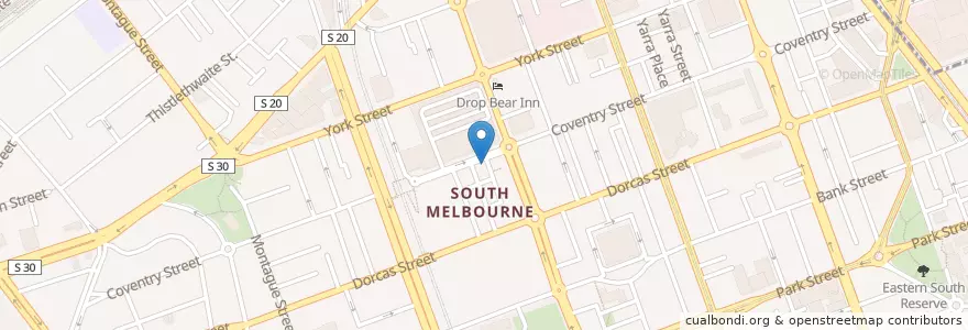 Mapa de ubicacion de Red Star Cafe en Australia, Victoria, City Of Port Phillip.
