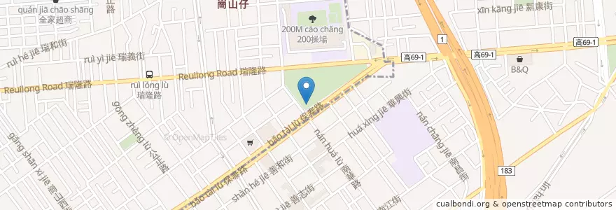 Mapa de ubicacion de 臺灣中油 en Taiwan, Kaohsiung, 前鎮區.