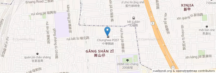 Mapa de ubicacion de 中華郵政 en 臺灣, 高雄市.