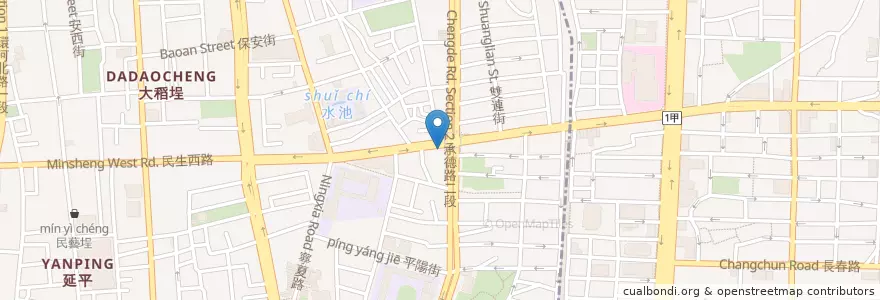 Mapa de ubicacion de 大埔鐵板燒 en Tayvan, 新北市, Taipei, 大同區.