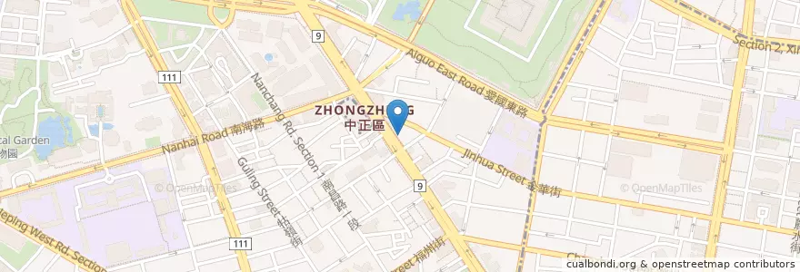 Mapa de ubicacion de 南門飯包 en تايوان, تايبيه الجديدة, تايبيه, 中正區.
