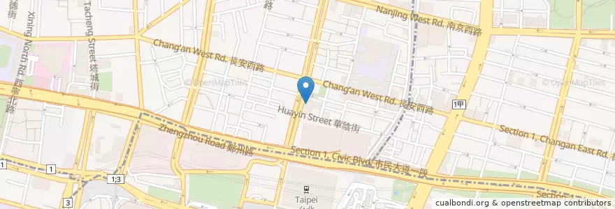 Mapa de ubicacion de 中國信託商業銀行 en Taiwán, Nuevo Taipéi, Taipéi.