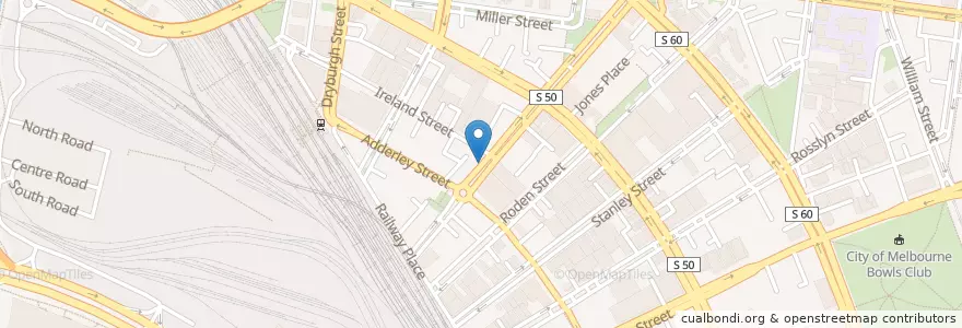 Mapa de ubicacion de Butcher Shop Cafe en 澳大利亚, 维多利亚州, City Of Melbourne.
