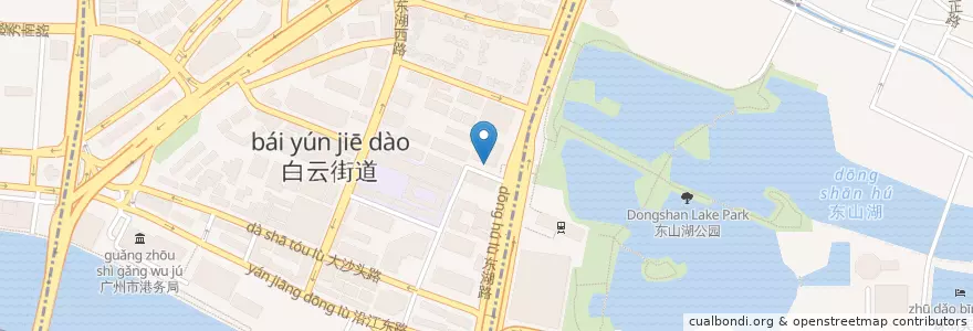 Mapa de ubicacion de subway 6/13 labor.office en Çin, Guangdong, 广州市, 越秀区, 白云街道.