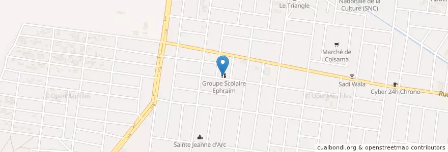 Mapa de ubicacion de Groupe Scolaire Ephraim en Burkina Faso, Hauts-Bassins, Houet.