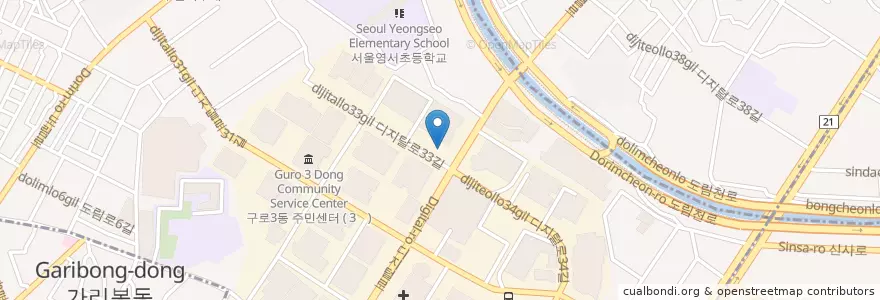 Mapa de ubicacion de 분수대 en کره جنوبی, سئول.