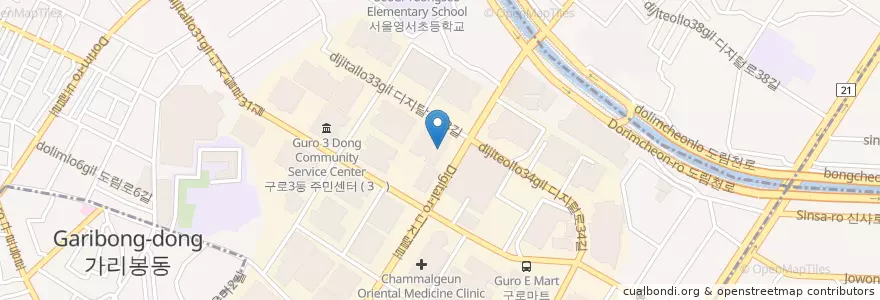 Mapa de ubicacion de 스타벅스 en Coreia Do Sul, Seul.