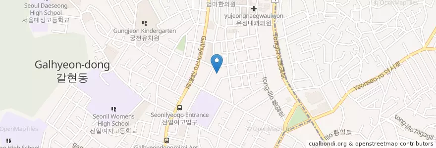 Mapa de ubicacion de 구립갈현1어린이집 en Corée Du Sud, Séoul, 은평구, 갈현1동.