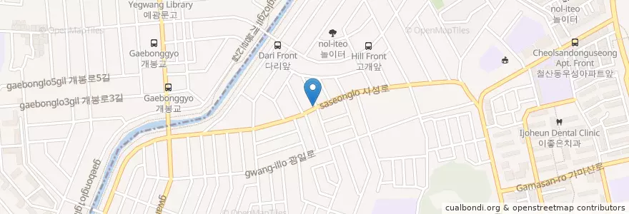 Mapa de ubicacion de 대명각 en Korea Selatan, Gyeonggi, 광명시.