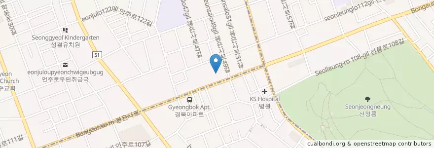 Mapa de ubicacion de 단월드 en 대한민국, 서울, 강남구, 논현동.
