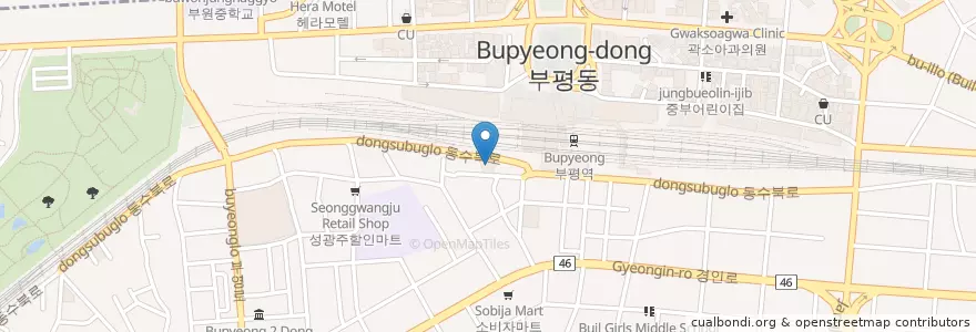 Mapa de ubicacion de 재건부평교회 en Coreia Do Sul, 인천, 부평구, 부평동.