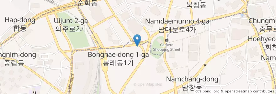 Mapa de ubicacion de 태평로 우체국 en Coreia Do Sul, Seul, 중구.