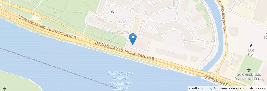 Mapa de ubicacion de Росгосстрах en Russland, Föderationskreis Nordwest, Oblast Leningrad, Sankt Petersburg, Приморский Район, Округ Чёрная Речка.