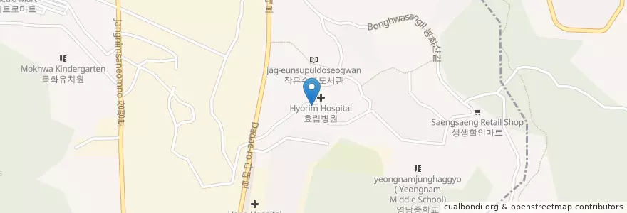Mapa de ubicacion de 서진교회 en Corea Del Sud, Busan, 사하구, 장림동.