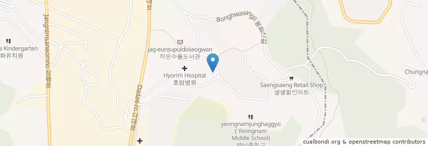 Mapa de ubicacion de 꿈누리유치원 en Korea Selatan, 부산, 사하구.