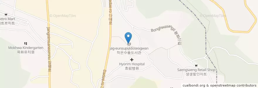 Mapa de ubicacion de 작은수풀도서관 en Республика Корея, Пусан, 사하구, 장림동.