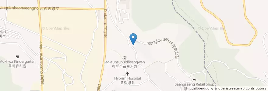 Mapa de ubicacion de 은항교회비젼센터 en South Korea, Busan, Saha-Gu, Jangnim-Dong.