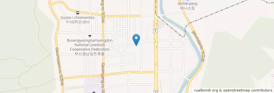 Mapa de ubicacion de 선경 유치원 en Corée Du Sud, Busan, 금정구, 구서동.